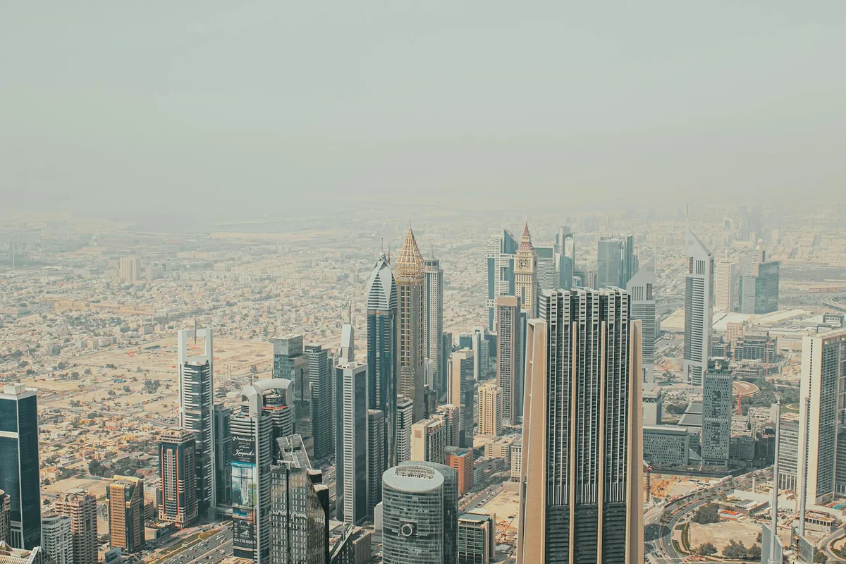 Dubai business district skyline representing UAE ecommerce market